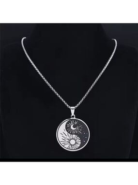 COPY Yin Yang Necklace Pendant Stainless Steel #1457
